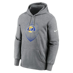 Los Angeles Rams Icon Performance Pullover Hoodie Heather Gray - Nike