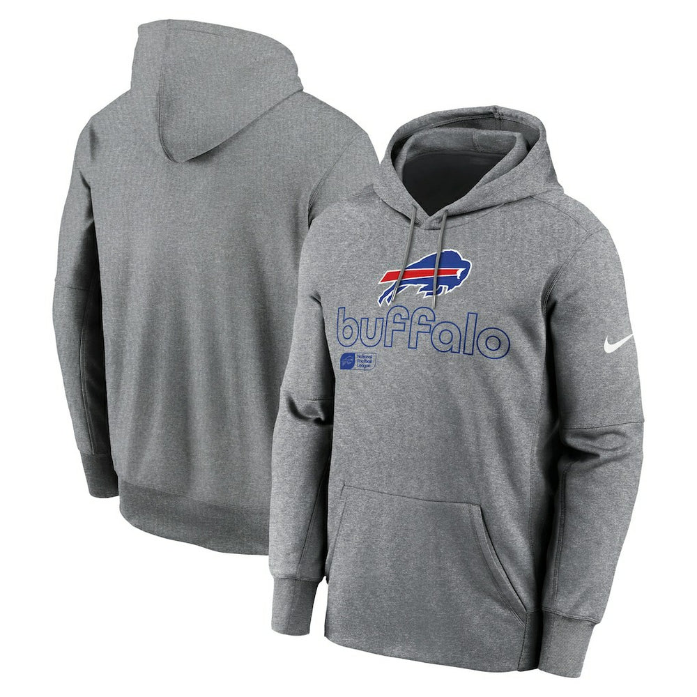 Buffalo Bills Performance Pullover Hoodie Heather Gray - Nike