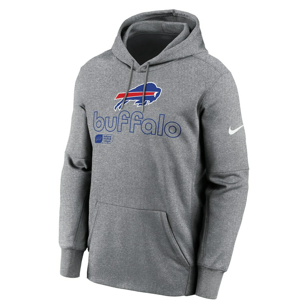 Buffalo Bills Performance Pullover Hoodie Heather Gray - Nike