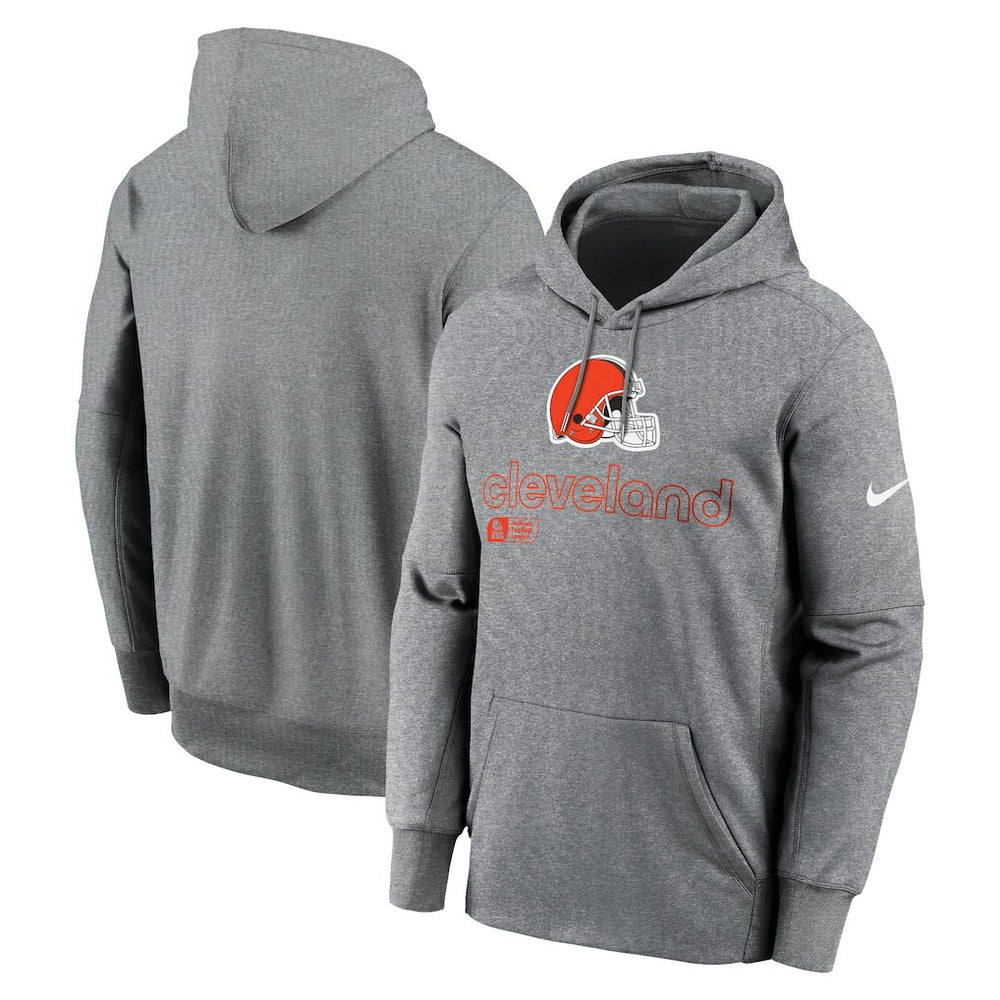 Cleveland Browns Performance Pullover Hoodie Heather Gray - Nike