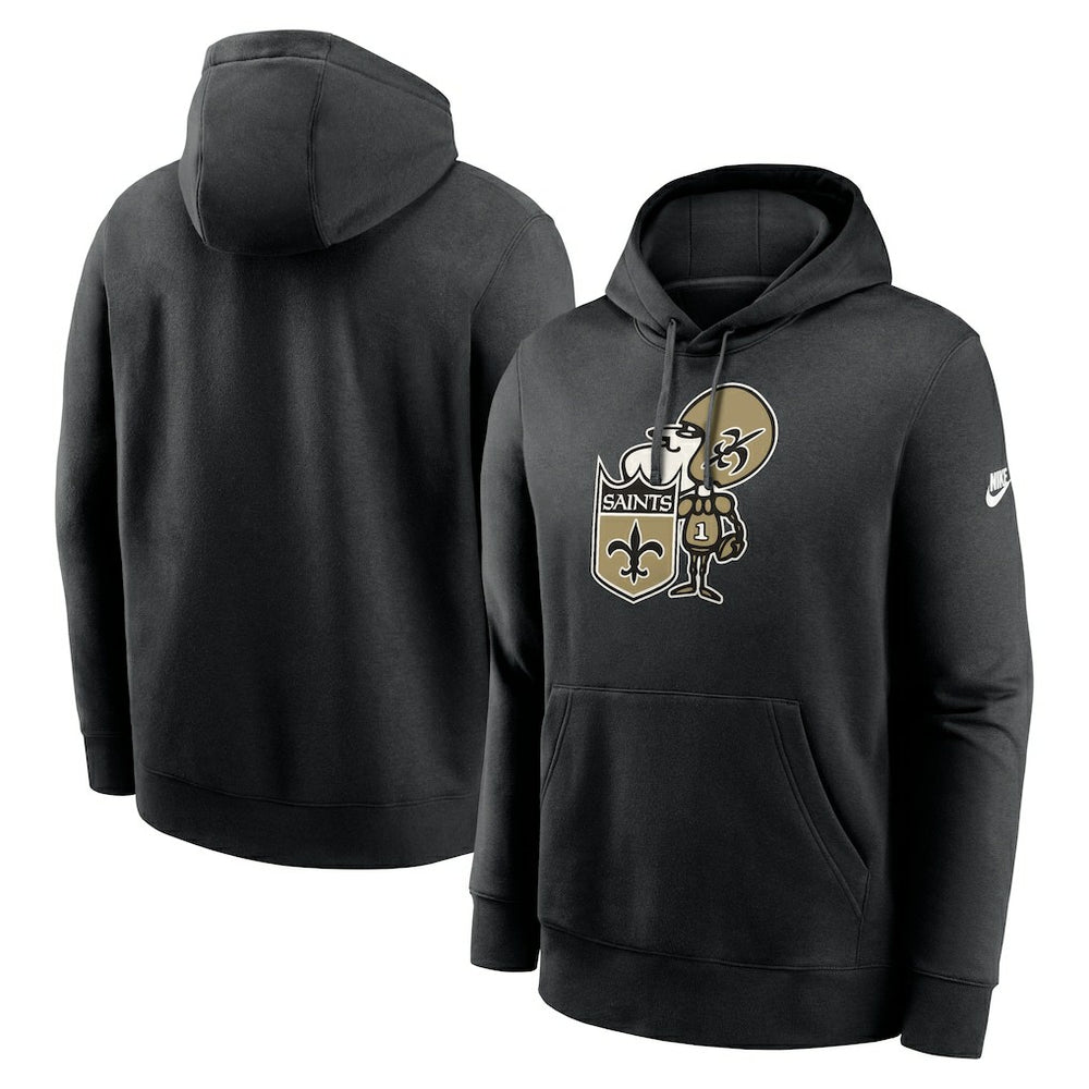 New Orleans Saints Rewind Club Logo Pullover Hoodie Black - Nike