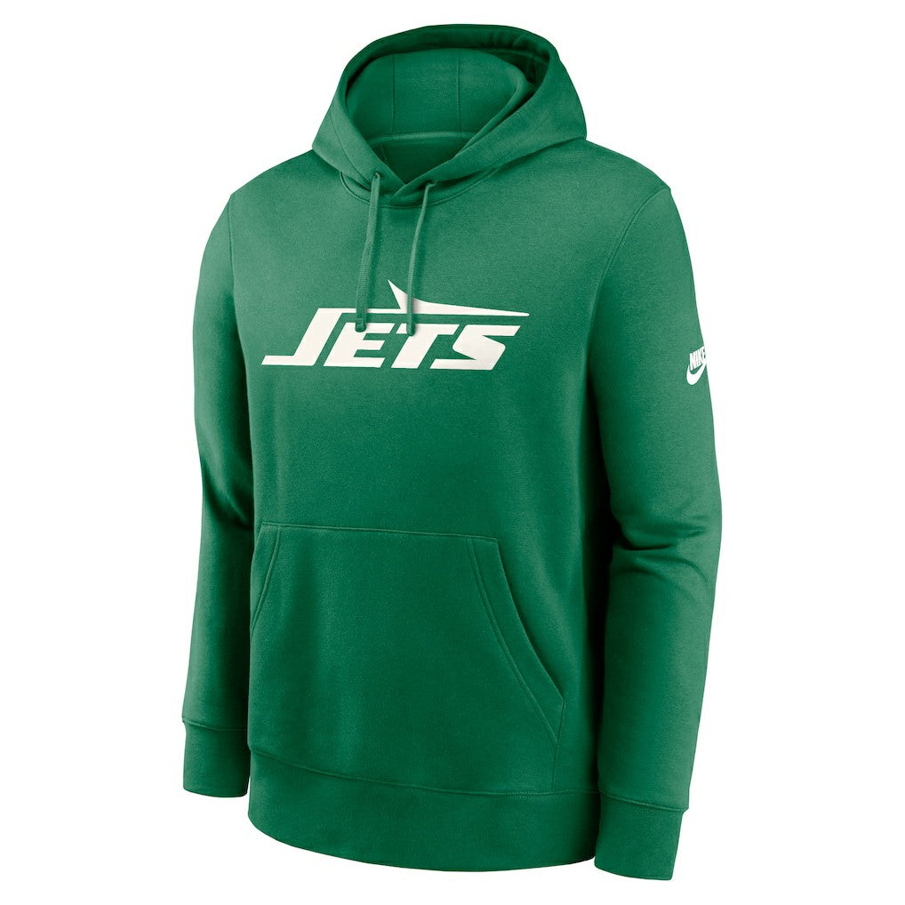 New York Jets Rewind Club Logo Pullover Hoodie Kelly Green - Nike