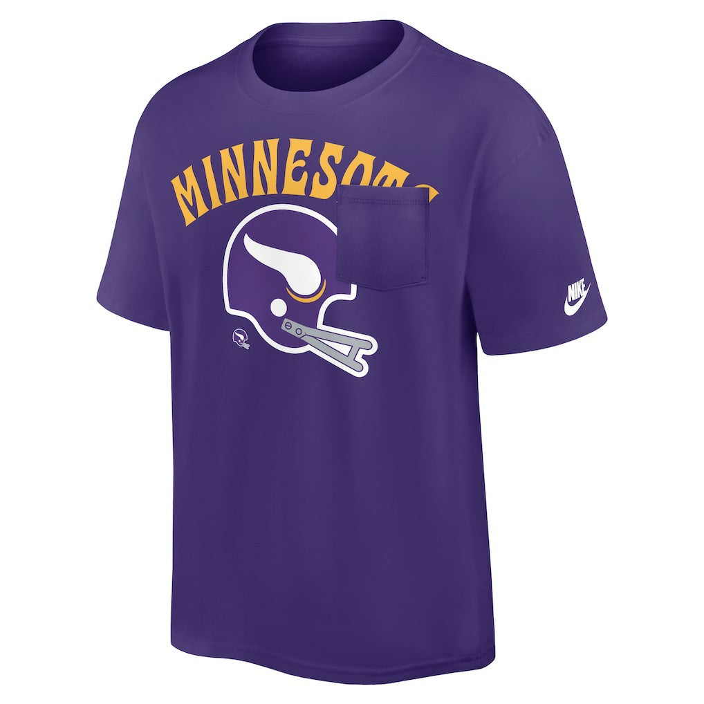 Minnesota Vikings Rewind Heavy Max90 Pocket T-Shirt Purple - Nike