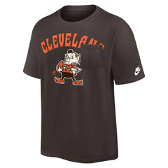 Cleveland Browns Rewind Heavy Max90 Pocket T-Shirt Brown - Nike