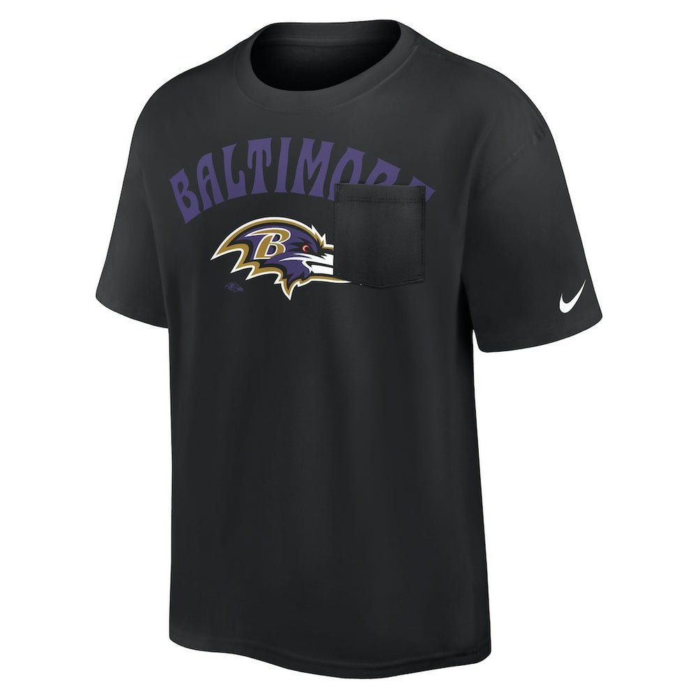 Baltimore Ravens Rewind Heavy Max90 Pocket T-Shirt Black - Nike