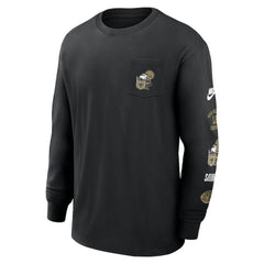 New Orleans Saints Rewind Heavy Max90 Pocket Long Sleeve T-Shirt Black - Nike