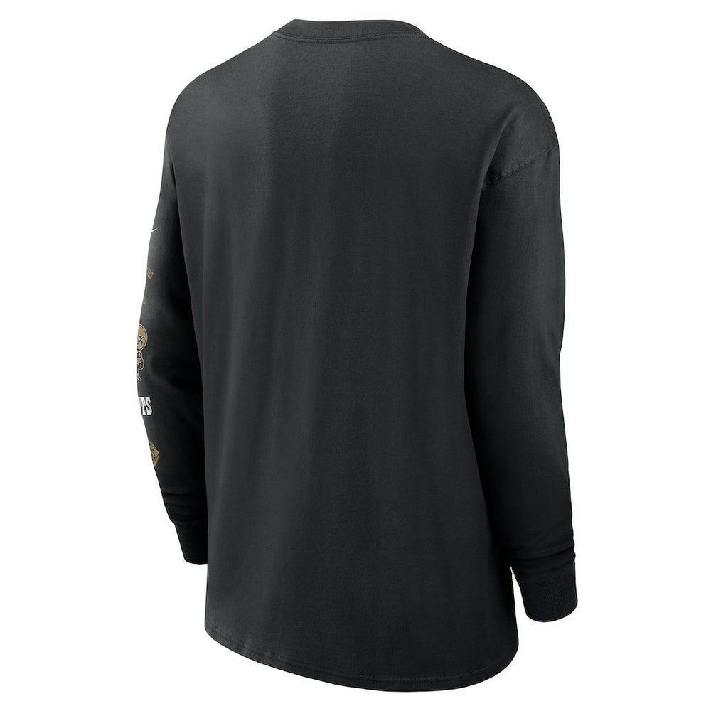 New Orleans Saints Rewind Heavy Max90 Pocket Long Sleeve T-Shirt Black - Nike