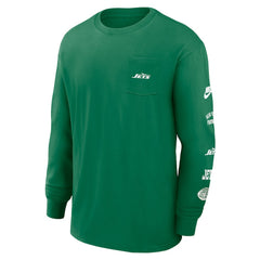 New York Jets Rewind Heavy Max90 Pocket Long Sleeve T-Shirt Green - Nike