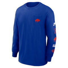 Buffalo Bills Rewind Heavy Max90 Pocket Long Sleeve T-Shirt Royal - Nike