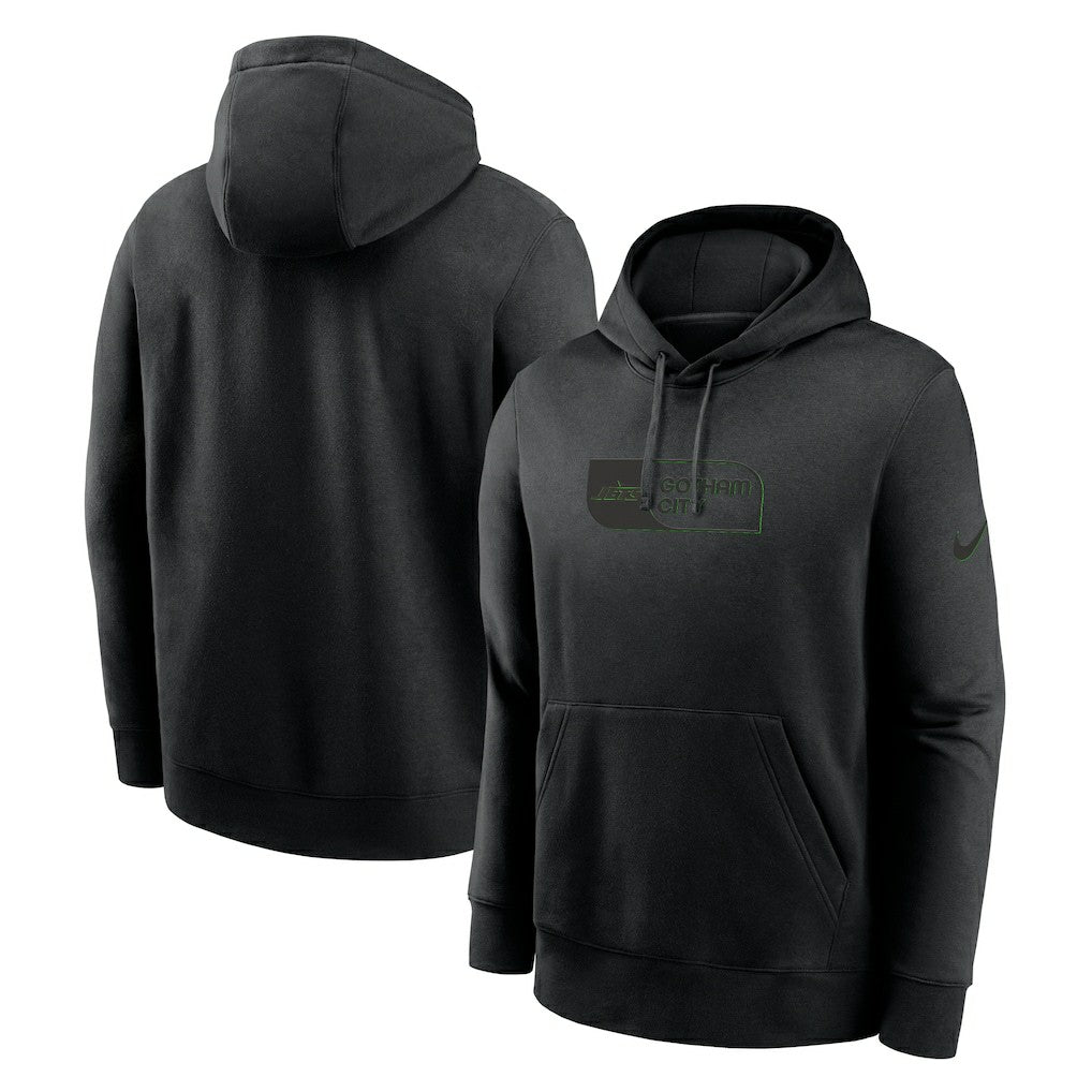 New York Jets Edge Pack French Terry Club Pullover Hoodie Black - Nike