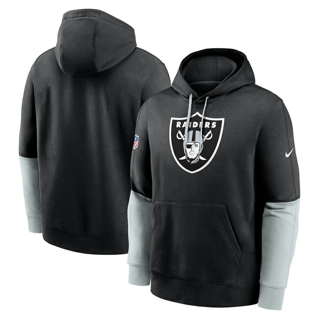 Las Vegas Raiders 2024 Sideline Club Pullover Hoodie Black - Nike