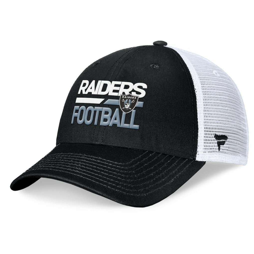 Las Vegas Raiders Upper Trucker Adjustable Hat Black/White - Fanatics