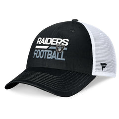 Las Vegas Raiders Upper Trucker Adjustable Hat Black/White - Fanatics