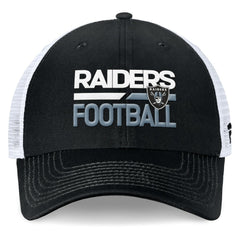 Las Vegas Raiders Upper Trucker Adjustable Hat Black/White - Fanatics