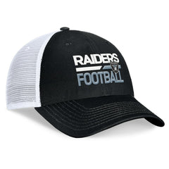 Las Vegas Raiders Upper Trucker Adjustable Hat Black/White - Fanatics