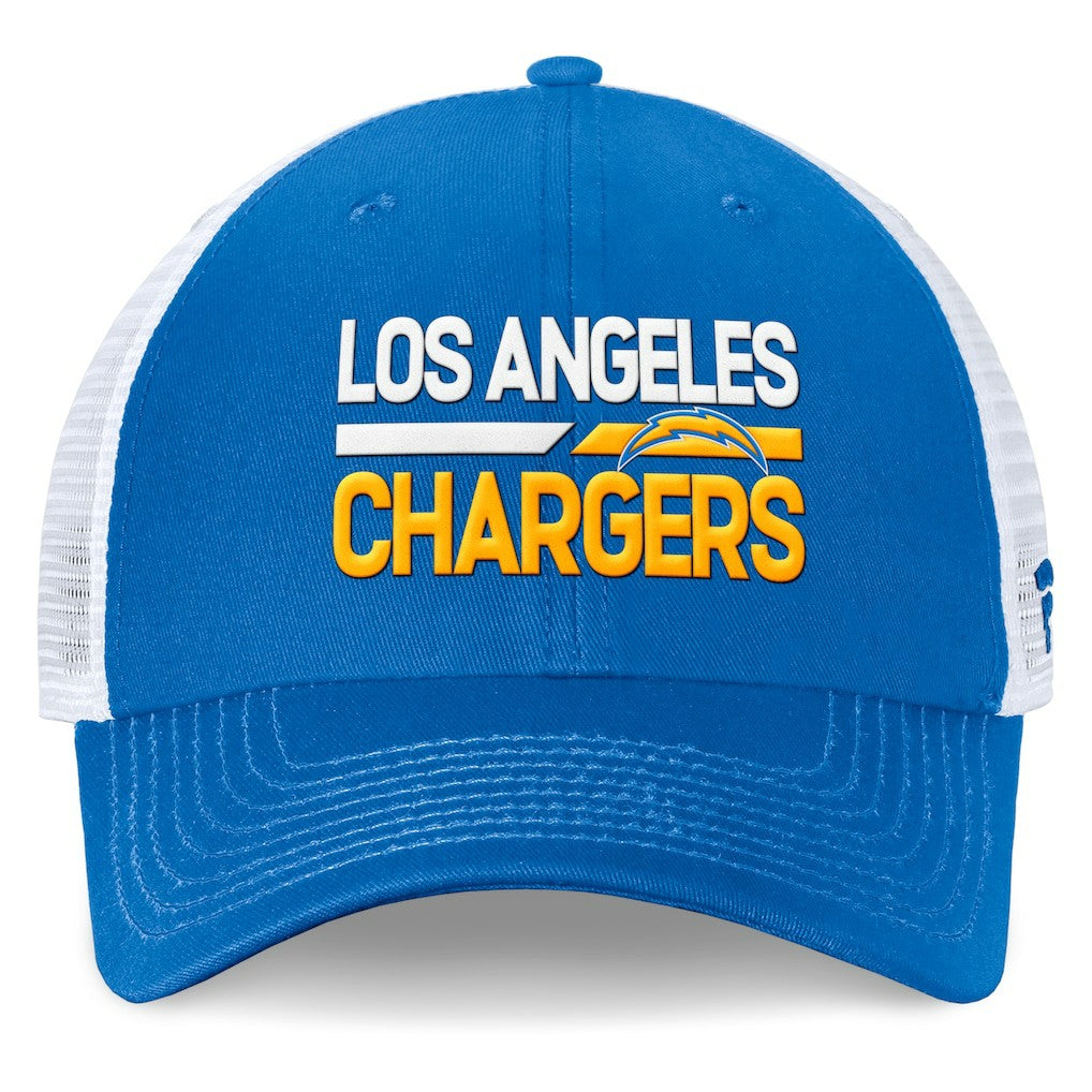 Los Angeles Chargers Upper Trucker Adjustable Hat Powder Blue/White - Fanatics