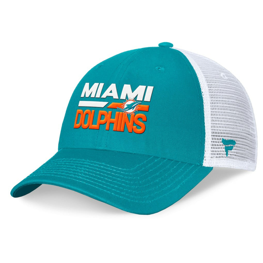 Miami Dolphins Upper Trucker Adjustable Hat Aqua/White - Fanatics