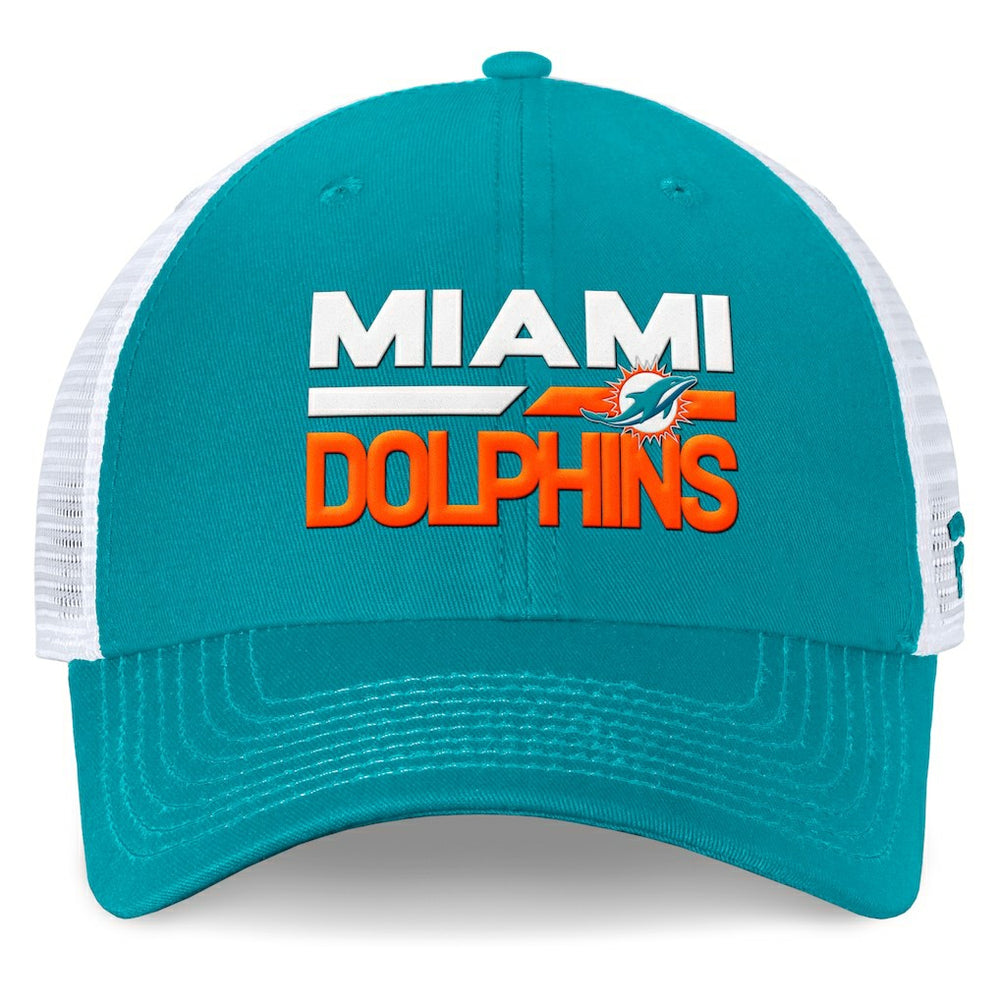 Miami Dolphins Upper Trucker Adjustable Hat Aqua/White - Fanatics