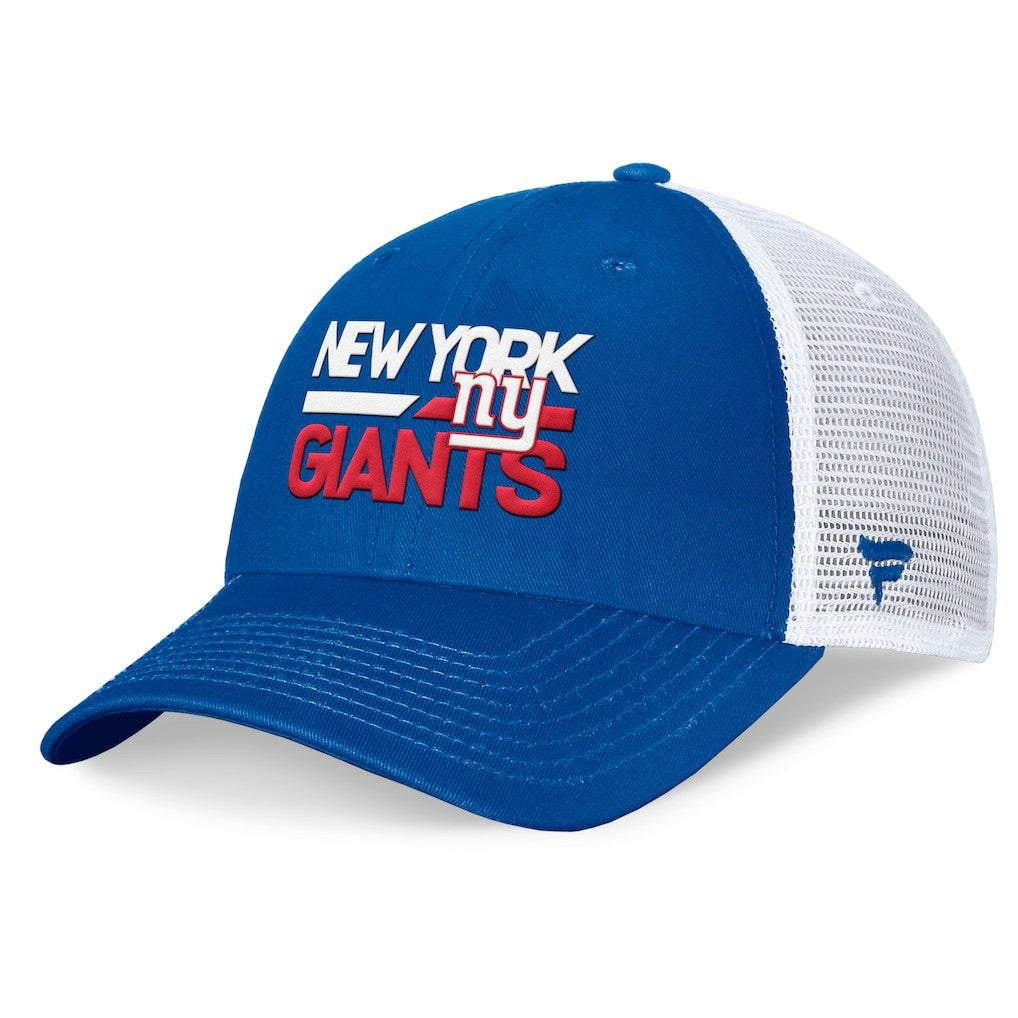 New York Giants Upper Trucker Adjustable Hat Royal/White - Fanatics
