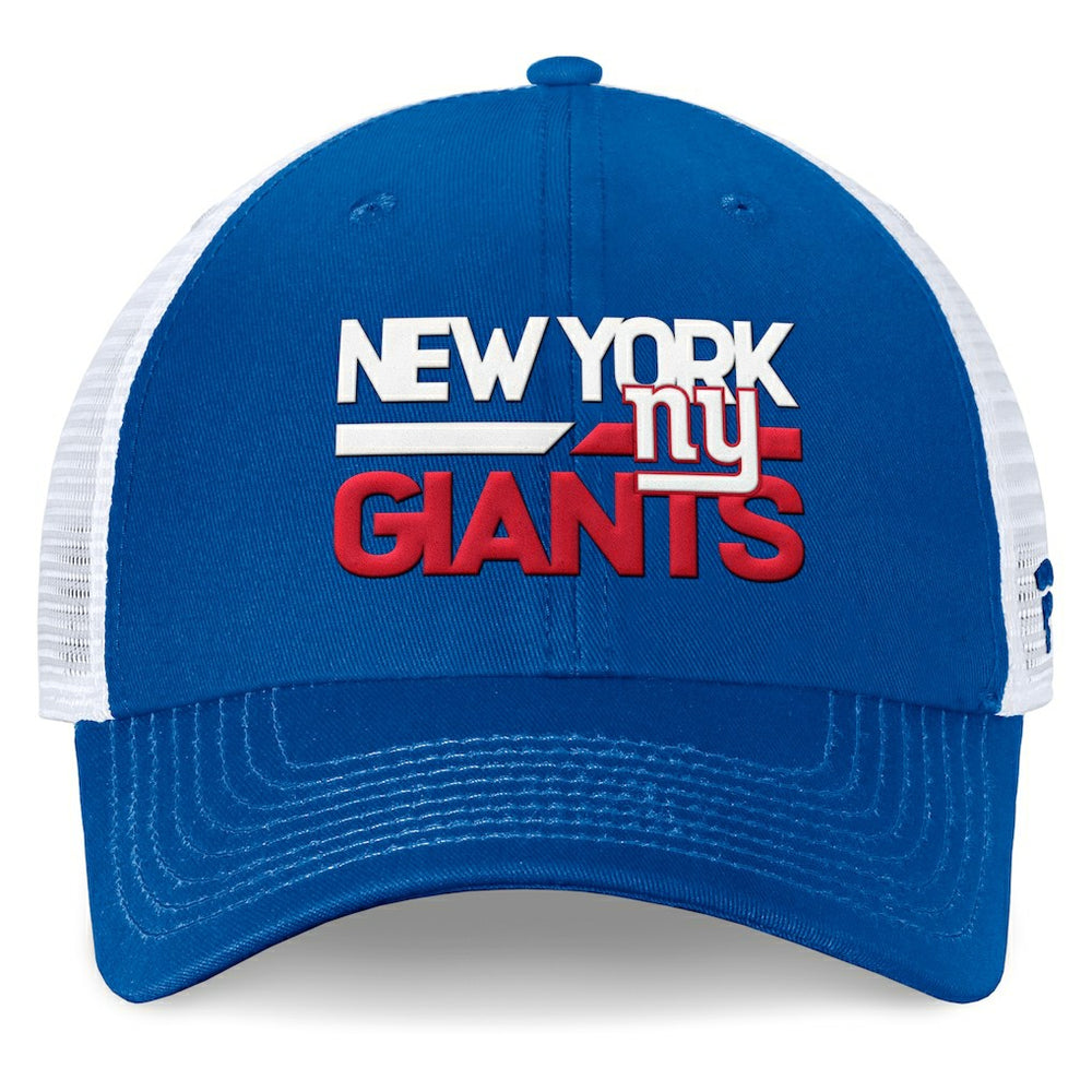 New York Giants Upper Trucker Adjustable Hat Royal/White - Fanatics