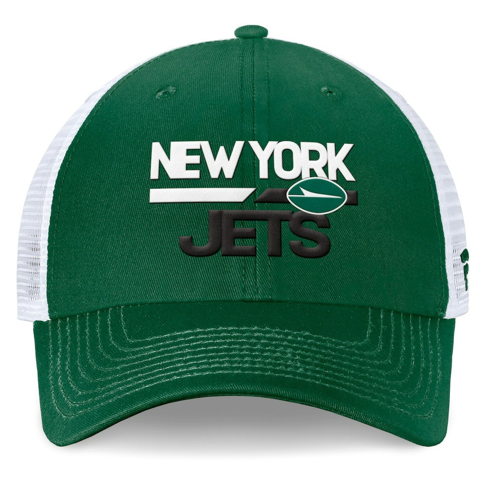 New York Jets Upper Trucker Adjustable Hat Green/White - Fanatics