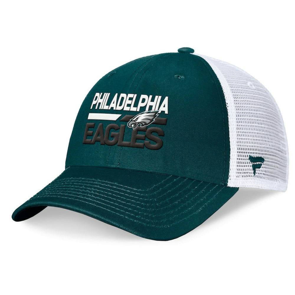 Philadelphia Eagles Upper Trucker Adjustable Hat Midnight Green/White - Fanatics