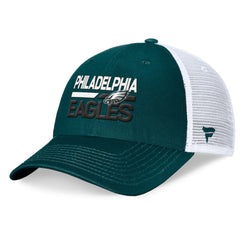 Philadelphia Eagles Upper Trucker Adjustable Hat Midnight Green/White - Fanatics