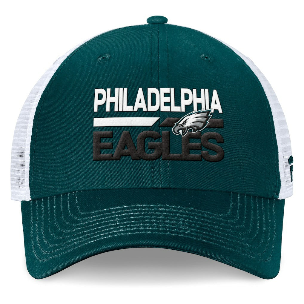 Philadelphia Eagles Upper Trucker Adjustable Hat Midnight Green/White - Fanatics