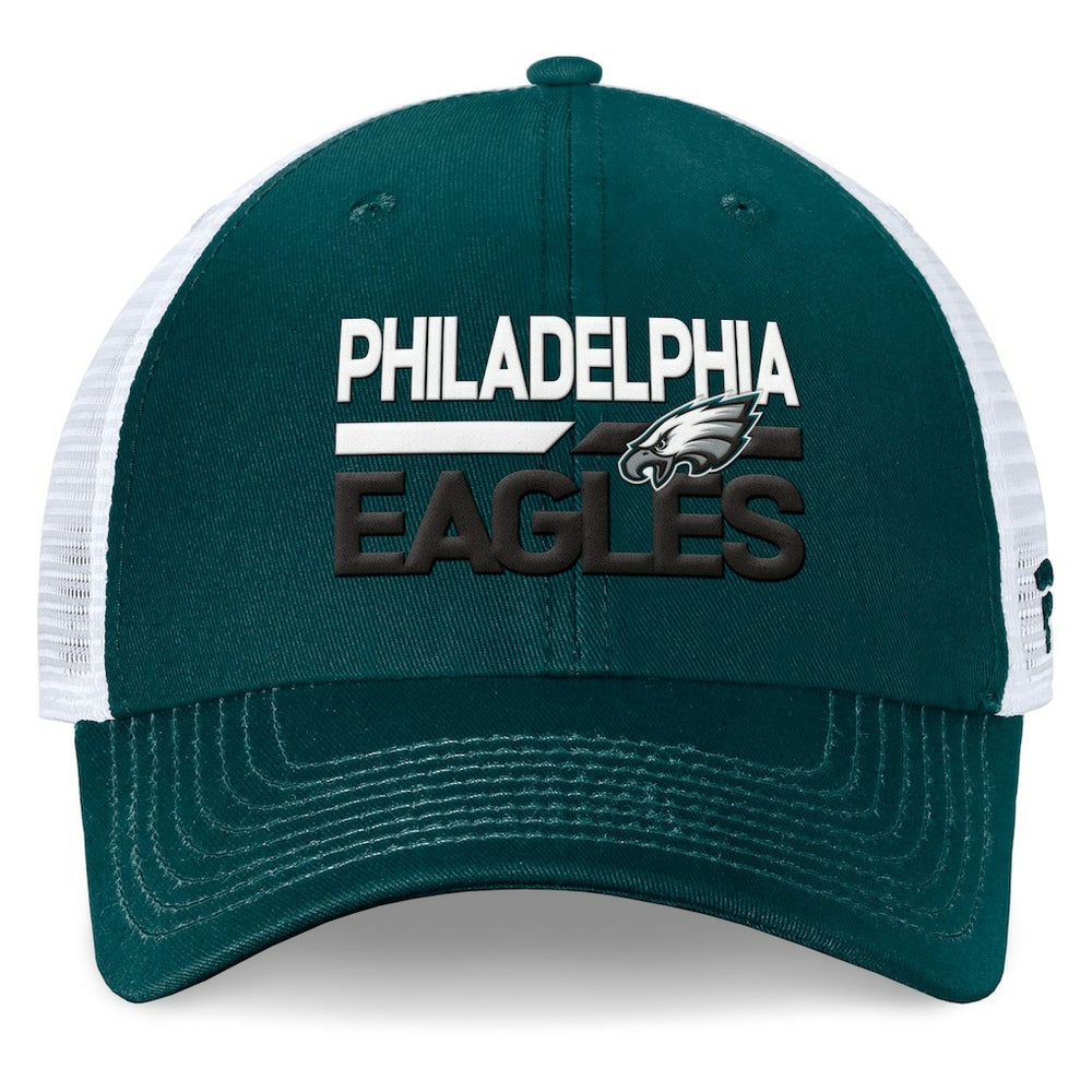 Philadelphia Eagles Upper Trucker Adjustable Hat Midnight Green/White - Fanatics