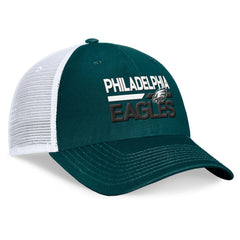Philadelphia Eagles Upper Trucker Adjustable Hat Midnight Green/White - Fanatics