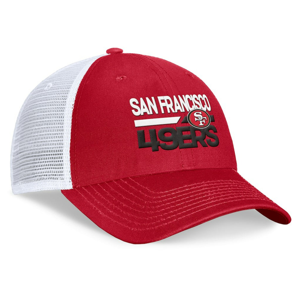 San Francisco 49ers Upper Trucker Adjustable Hat Scarlet/White - Fanatics