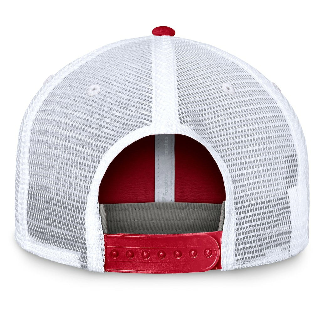 San Francisco 49ers Upper Trucker Adjustable Hat Scarlet/White - Fanatics