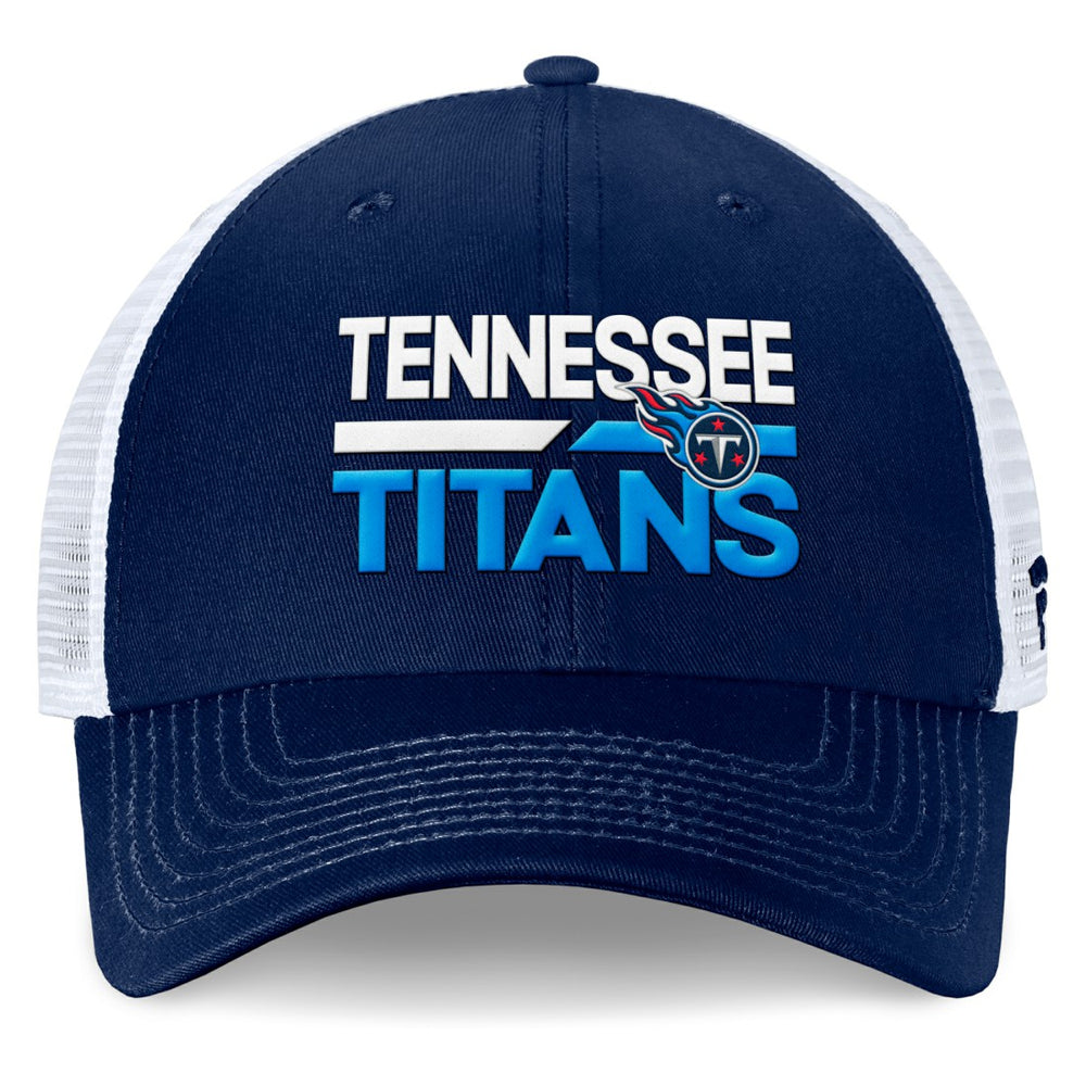Tennessee Titans Upper Trucker Adjustable Hat Navy/White - Fanatics