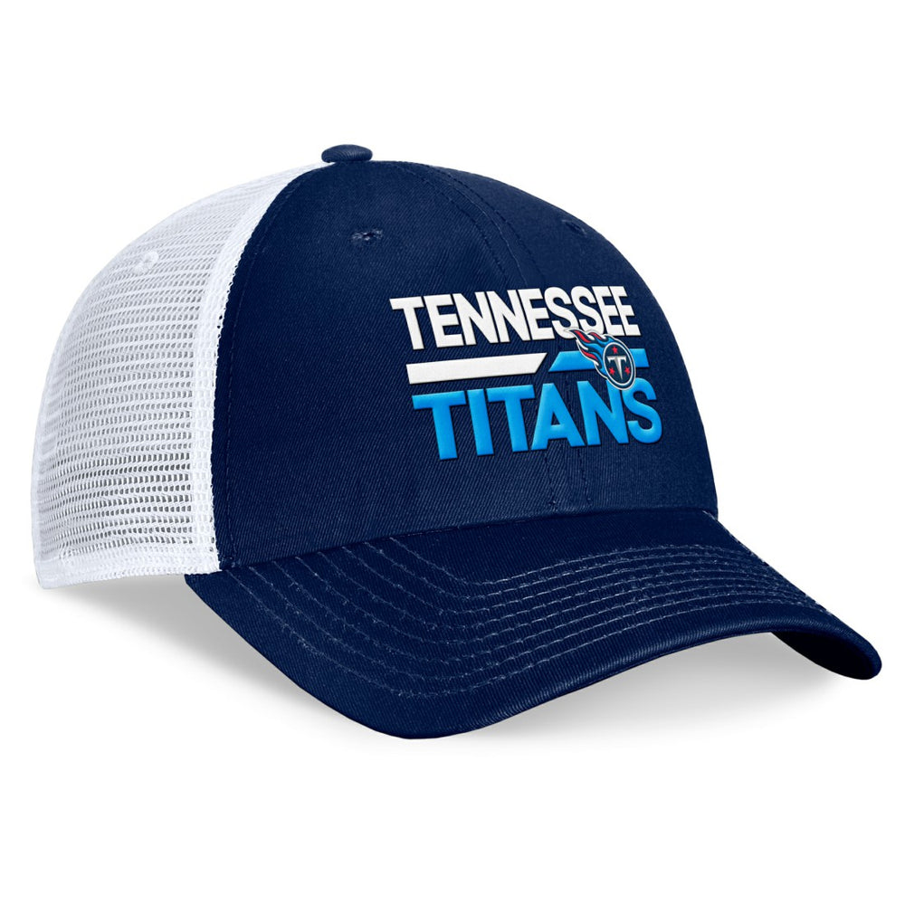 Tennessee Titans Upper Trucker Adjustable Hat Navy/White - Fanatics