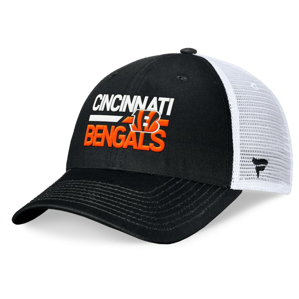 Cincinnati Bengals Upper Trucker Adjustable Hat Black/White - Fanatics