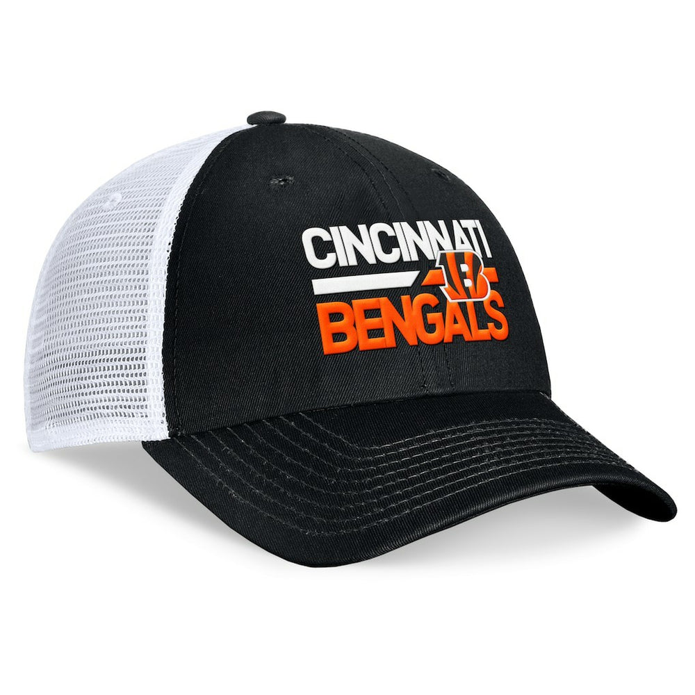 Cincinnati Bengals Upper Trucker Adjustable Hat Black/White - Fanatics