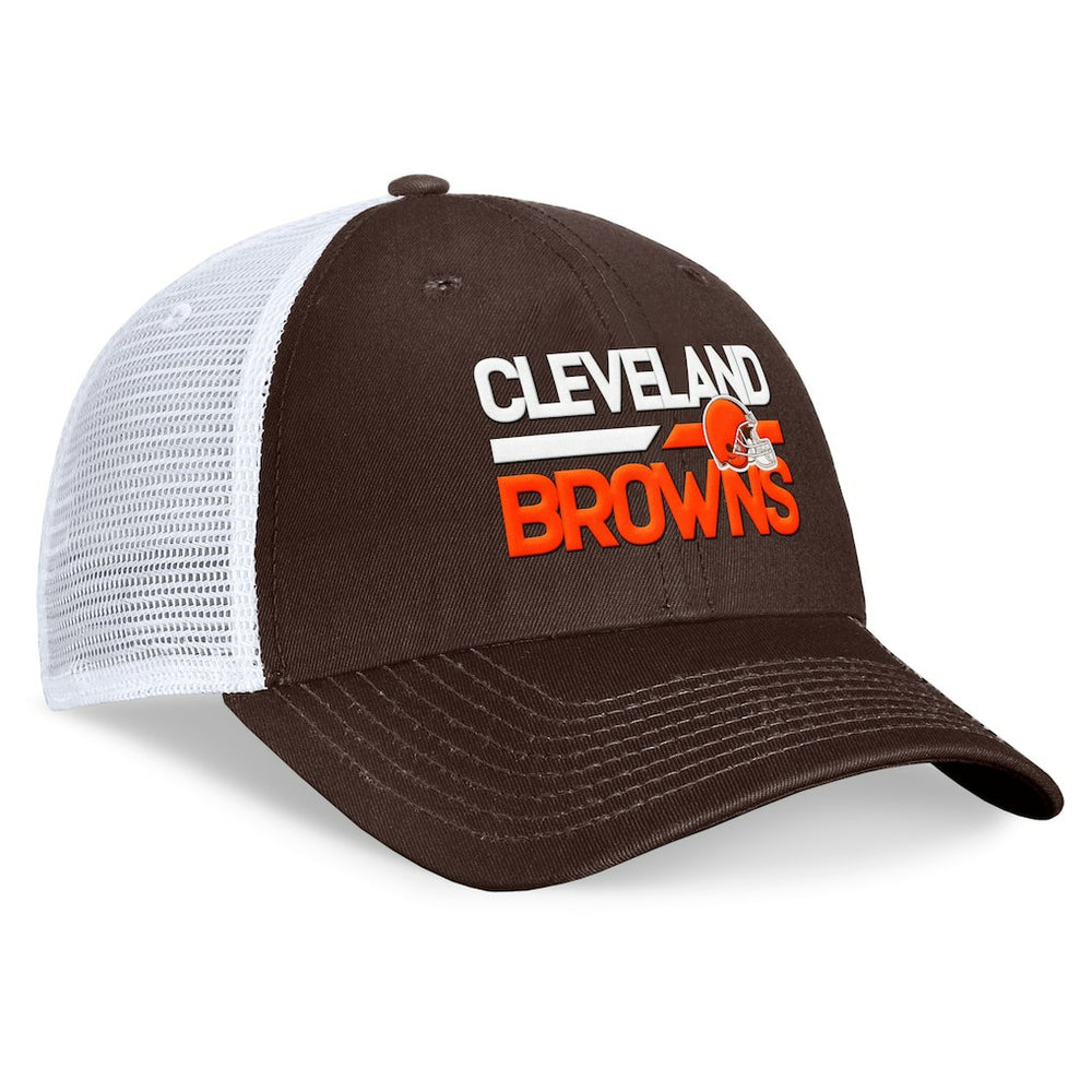 Cleveland Browns Upper Trucker Adjustable Hat Brown/White - Fanatics