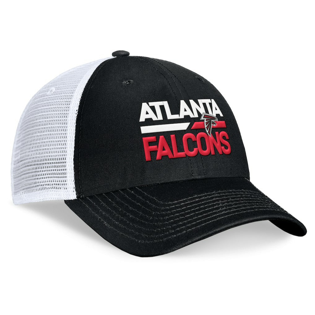 Atlanta Falcons Upper Trucker Adjustable Hat Black/White - Fanatics