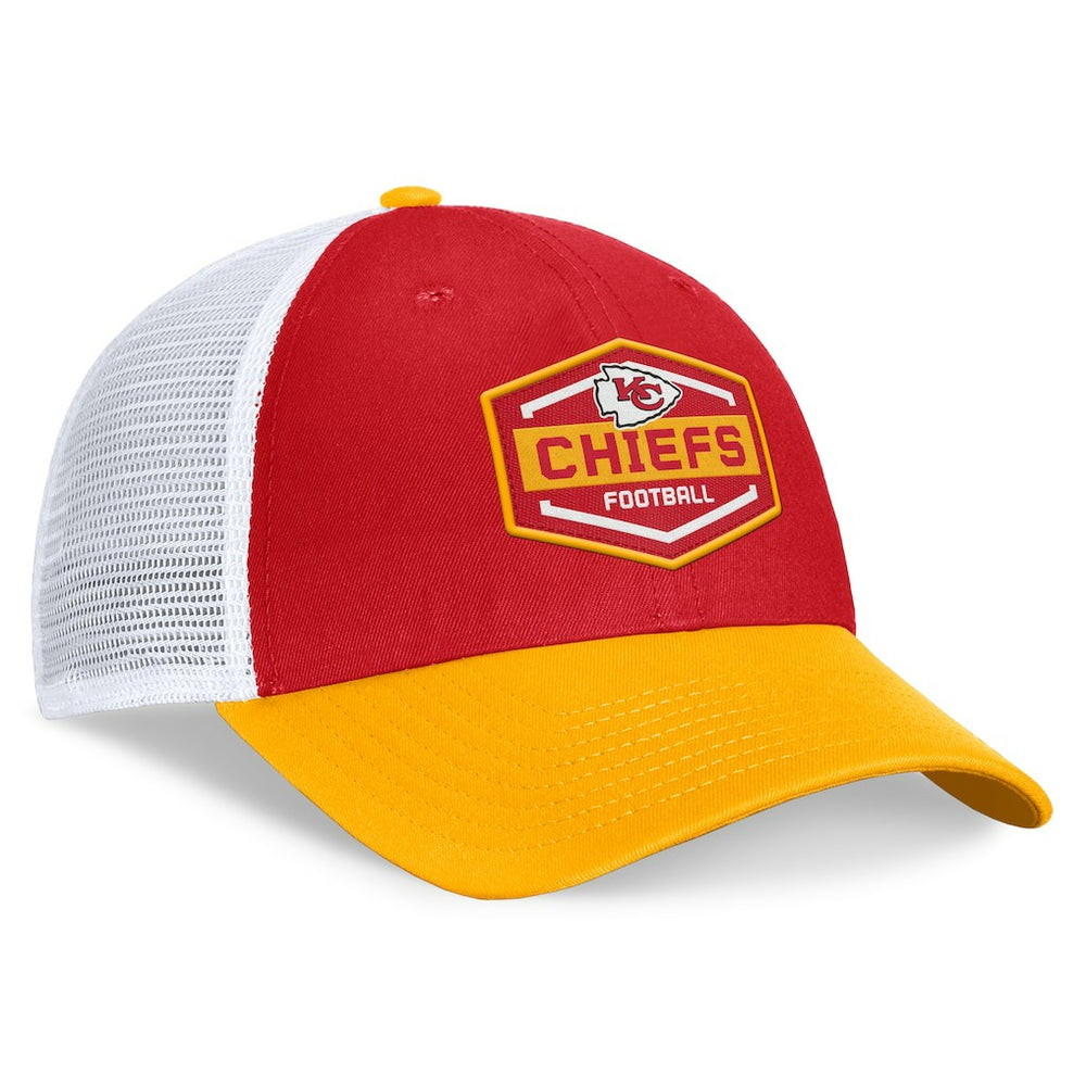 Kansas City Chiefs Bench Trucker Adjustable Hat Red/Gold - Fanatics