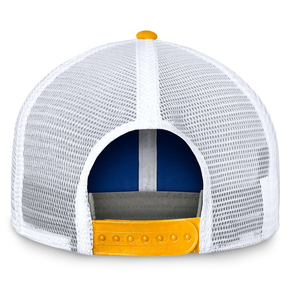 Los Angeles Rams Bench Trucker Adjustable Hat Royal/Gold - Fanatics
