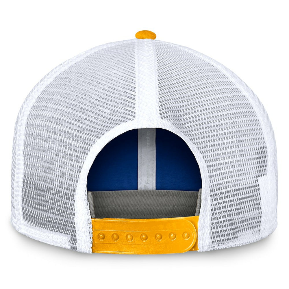 Los Angeles Rams Bench Trucker Adjustable Hat Royal/Gold - Fanatics