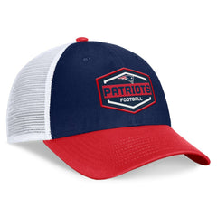 New England Patriots Bench Trucker Adjustable Hat Navy/Red - Fanatics