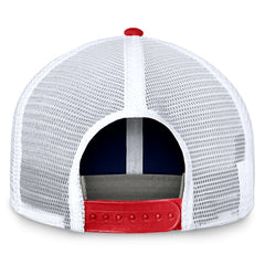 New England Patriots Bench Trucker Adjustable Hat Navy/Red - Fanatics
