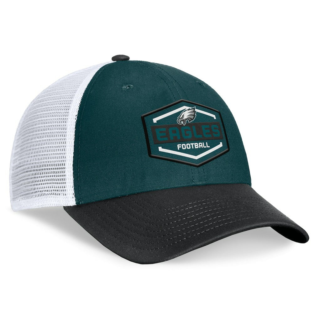 Philadelphia Eagles Bench Trucker Adjustable Hat Midnight Green/Black - Fanatics