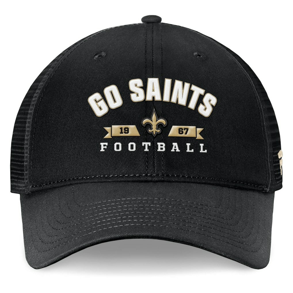 New Orleans Saints Timeout Trucker Adjustable Hat Black - Fanatics