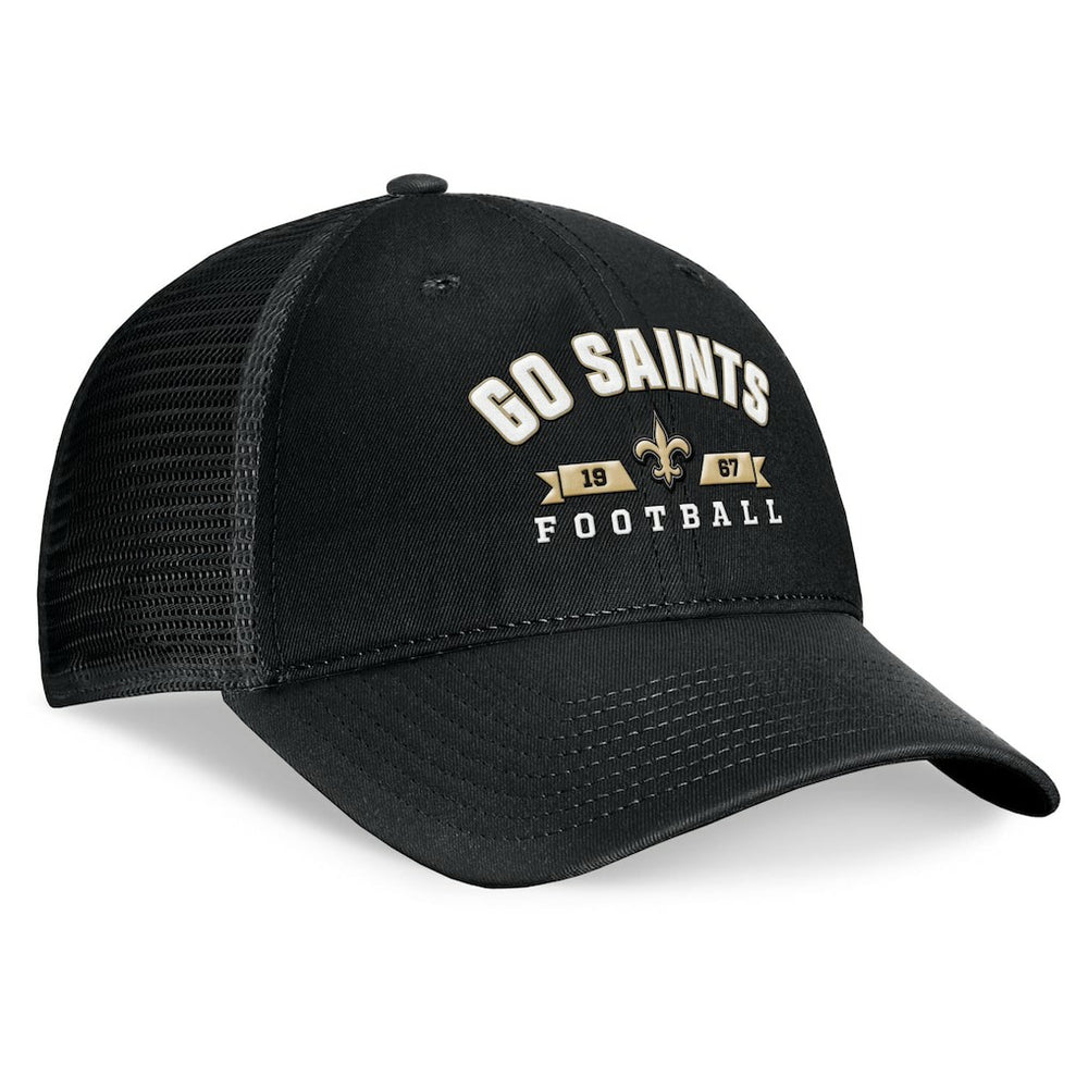 New Orleans Saints Timeout Trucker Adjustable Hat Black - Fanatics