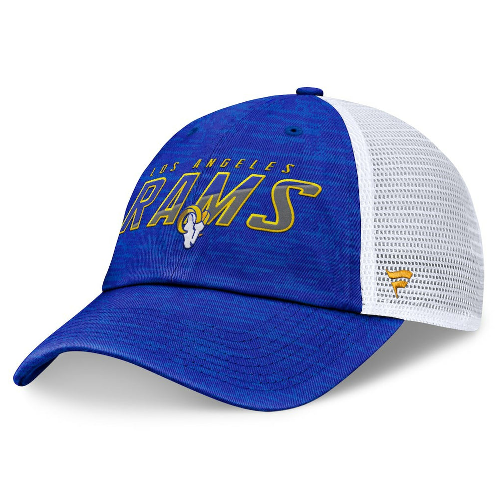 Los Angeles Rams Challenge Trucker Adjustable Hat Heather Royal - Fanatics