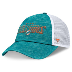 Miami Dolphins Challenge Trucker Adjustable Hat Heather Aqua - Fanatics