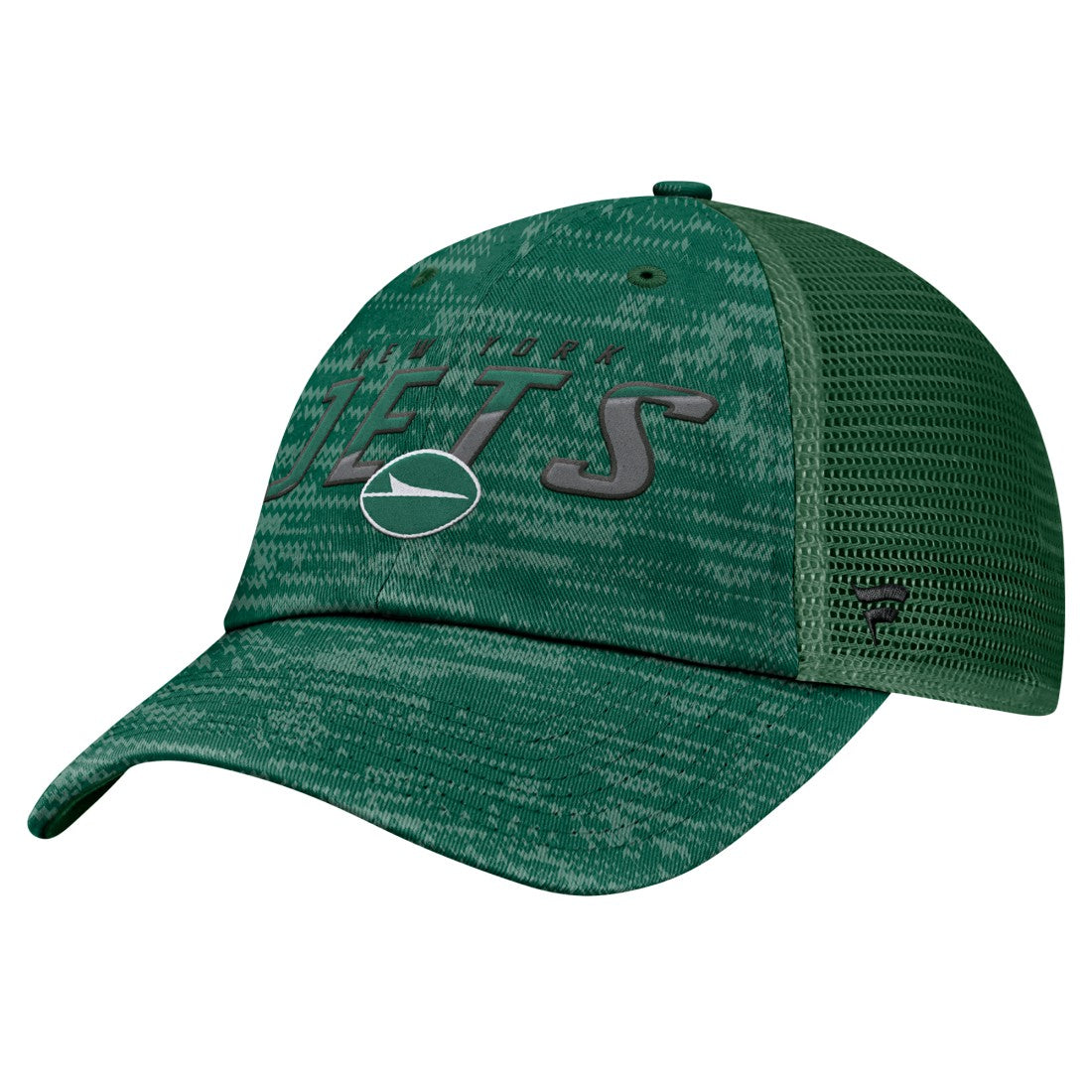 New York Jets Challenge Trucker Adjustable Hat Heather Green - Fanatics