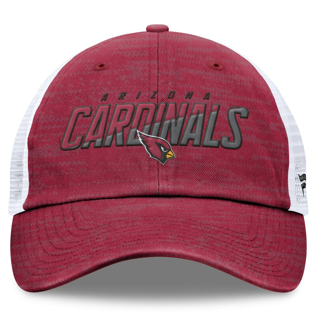 Arizona Cardinals Challenge Trucker Adjustable Hat Heather Cardinal - Fanatics